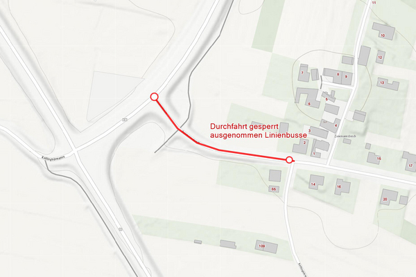 Sperre Budweiser Straße